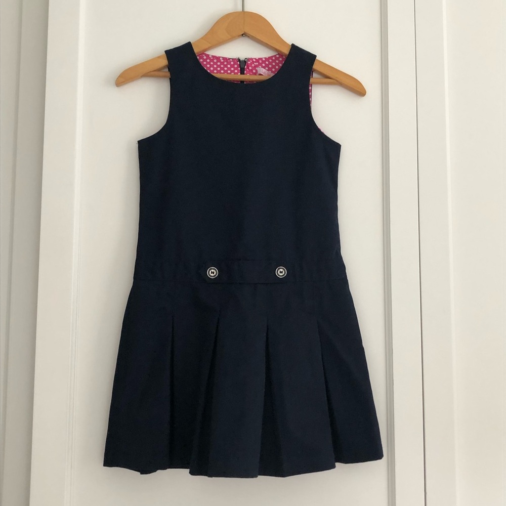 Elegant Navy Sleeveless Kids Dress